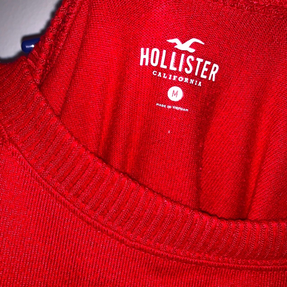 soft and loose fitting red long sleeve